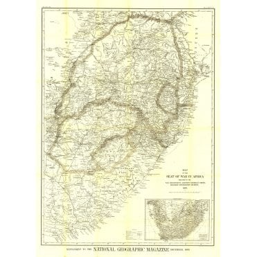 Seat of War in Africa - Published 1899