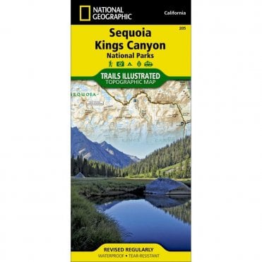 Sequoia and Kings Canyon National Parks Trail Map - Nat Geo 205