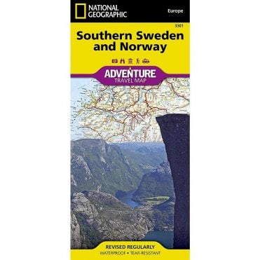 Southern Sweden and Norway Adventure Map - Nat Geo 3301