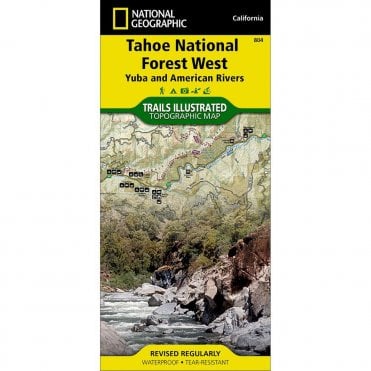 Tahoe National Forest West %5BYuba and American Rivers%5D Trail Map - Nat Geo 804