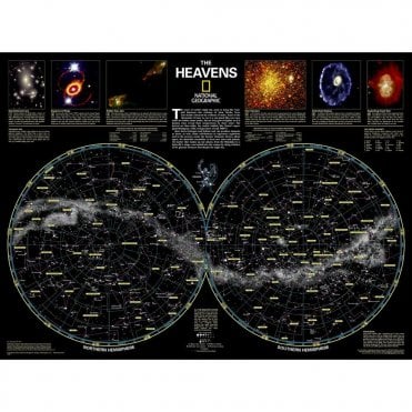 The Heavens Wall Map (30.5 X 22.75 Inches)