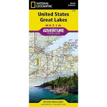 United States, Great Lakes Adventure Map - Nat Geo 3124