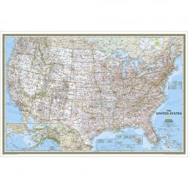 United States Political Wall Map (36 x 24 inches)