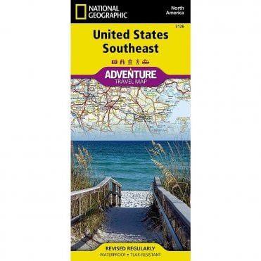 United States, Southeast Adventure Map - Nat Geo 3126