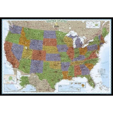 United States Decorator Enlarged Wall Map (69.25 x 48 inches)