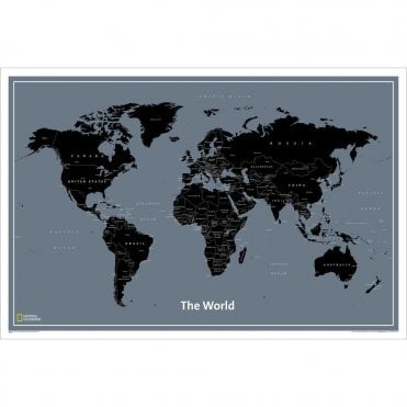 World Modern Wall Map (36 x 24 inches)