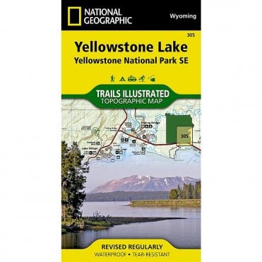 Yellowstone Lake: Yellowstone National Park SE Trail Map - Nat Geo 305