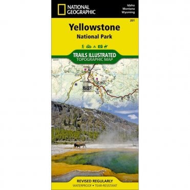 Yellowstone National Park Trail Map - Nat Geo 201