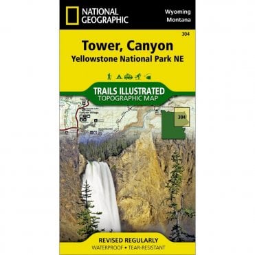 Tower, Canyon: Yellowstone National Park NE Trail Map - Nat Geo 304