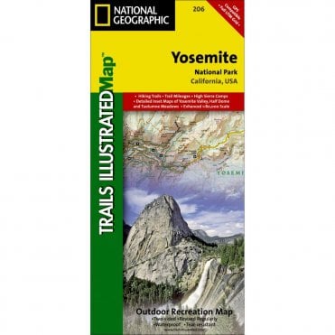 Yosemite National Park Trail Map - Nat Geo 206