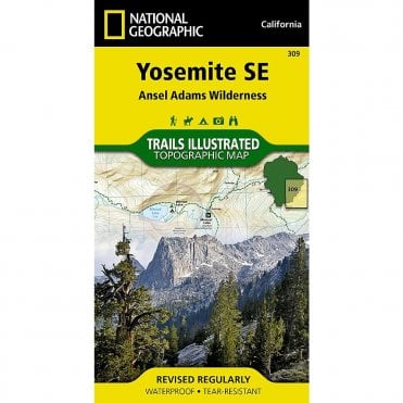 Yosemite SE: Ansel Adams Wilderness Trail Map - Nat Geo 309