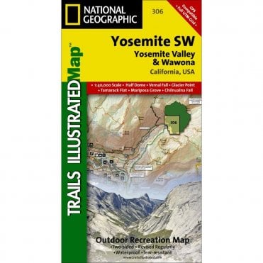 Yosemite SW: Yosemite Valley and Wawona Trail Map - Nat Geo 306