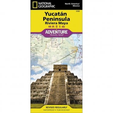 Yucatan Peninsula: Riviera Maya %5BMexico%5D Adventure Map - Nat Geo 3105