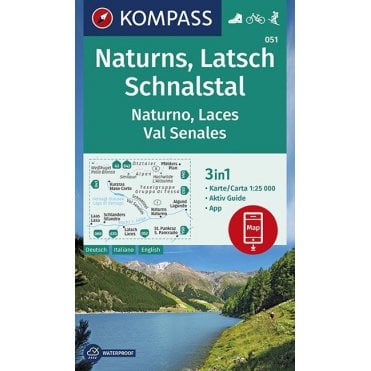 Naturns, Latsch, Schnalstal, Naturno, Laces, Senales valley | Kompass hiking map 051