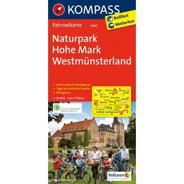 Naturpark Hohe Mark, Westmunsterland | Kompass cycling map 3050