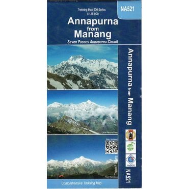 Annapurna from Manang: Seven Passes Annapurna Circuit | Nepa Map NA521