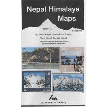 Nepal Himalaya Map 2: Mid-West Nepal Jumla/Rara Saipal Sisne Himal