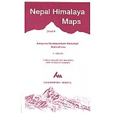 Nepal Himalaya Map 4: Annapurna Machhapuchhare Marsyangdi Muktinath Area