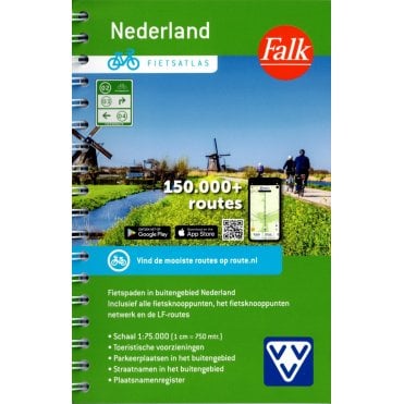 Netherlands Cycling Atlas at 1:75 000 - Falk