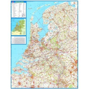 Netherlands Paper Wall Map