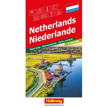 Netherlands road map with Distance table