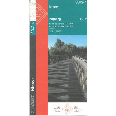Ninove - Belgium IGN Topo map 30/3-4