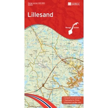 10003: Lilliesand Norge-serien 1:50 000