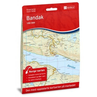 10018: Bandak Norge-serien 1:50 000