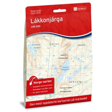 10174: Lakkononjarga Norge-serien 1:50 000