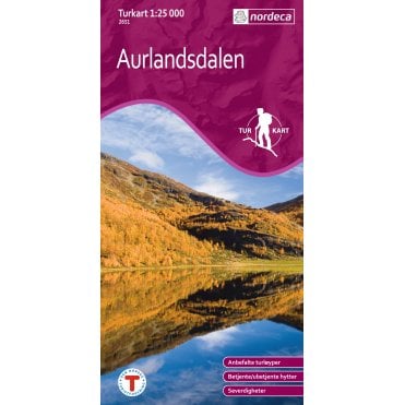 Aurlandsdalen Osterbo Tourist Map: 2651