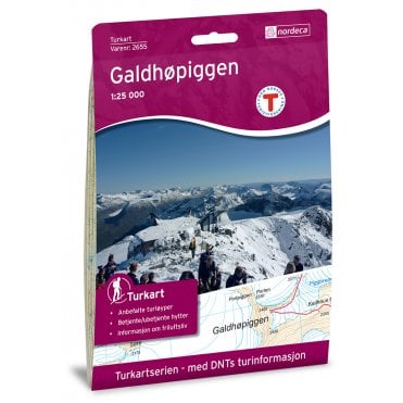 Galdhopiggen Tourist Map: 2655