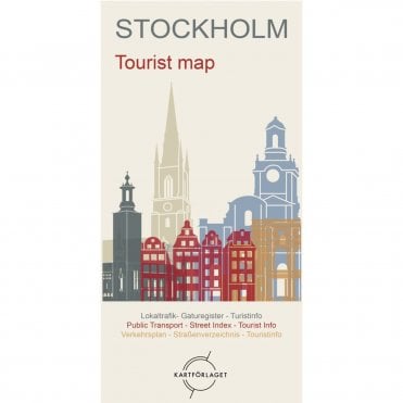 Stockholm City Street Tourist Map at 1:13,000
