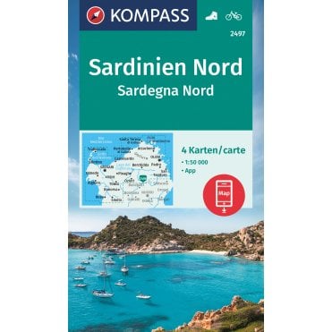 North Sardinia (4 map set) | Kompass hiking map 2497