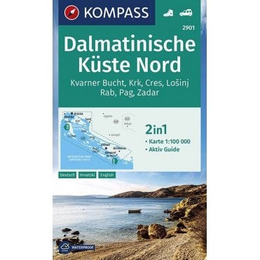 Northern Dalmatian Coast | Kompass hiking map 2901