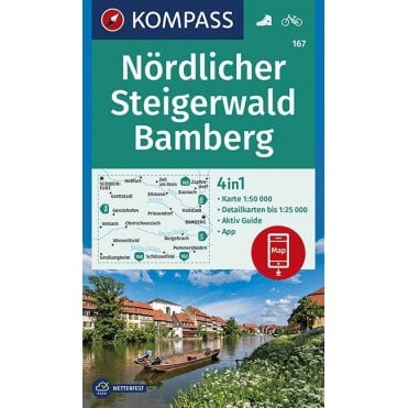 Northern Steigerwald, Bamberg | Kompass hiking map 167