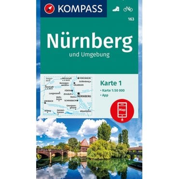 Nuremberg and Environs 2-Map Set | Kompass hiking map 163