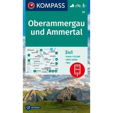Oberammergau and Ammertal | Kompass hiking map 05