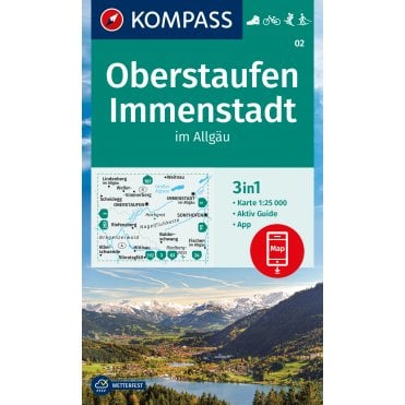 Oberstaufen, Immenstadt in the Allgau region | Kompass hiking map 02
