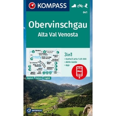Obervinschgau, Alta Val Venosta | Kompass hiking map 041