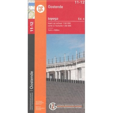 Oostende - Belgium IGN Topo map 11-12