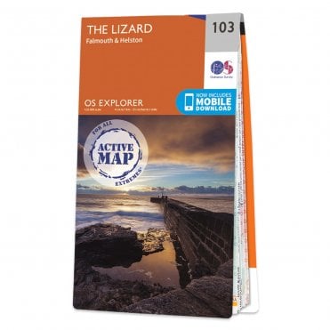 Ordnance Survey Explorer Active map 103 - The Lizard (Waterproof)