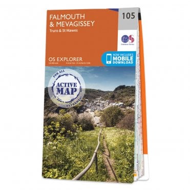 Ordnance Survey Explorer Active map 105 - Falmouth & Mevagissey (Waterproof)