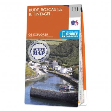 Ordnance Survey Explorer Active map 111 - Bude, Boscastle & Tintagel (Waterproof)