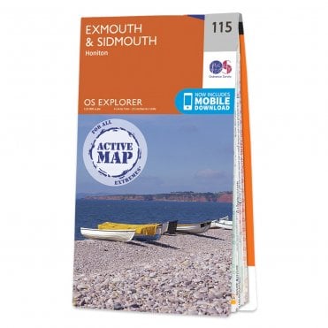 Ordnance Survey Explorer Active map 115 - Exmouth & Sidmouth (Waterproof)