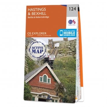 Ordnance Survey Explorer Active map 124 - Hastings & Bexhill (Waterproof)