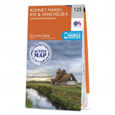 Ordnance Survey Explorer Active map 125 - Romney Marsh (Waterproof)