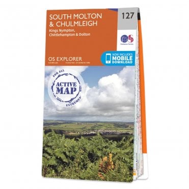 Ordnance Survey Explorer Active map 127 - South Molton & Chulmleigh (Waterproof)