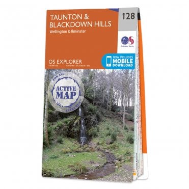 Ordnance Survey Explorer Active map 128 - Taunton & Blackdown Hills (Waterproof)
