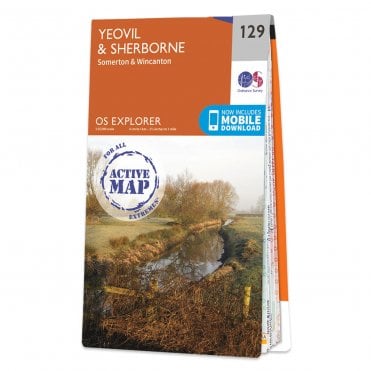 Ordnance Survey Explorer Active map 129 - Yeovil & Sherborne (Waterproof)