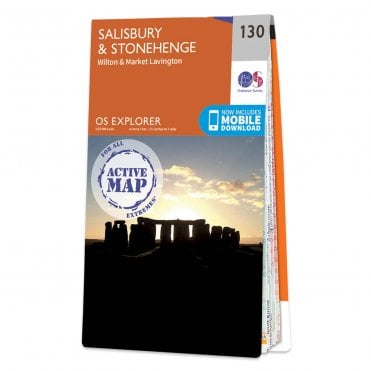 Ordnance Survey Explorer Active map 130 - Salisbury & Stonehenge (Waterproof)